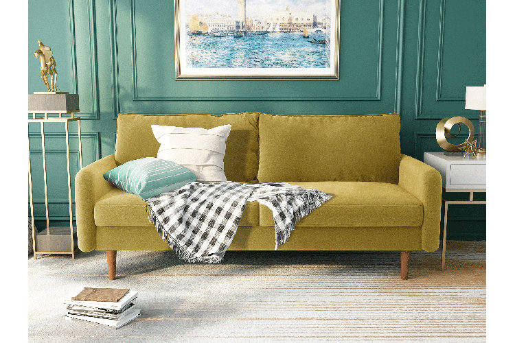 Wayfair deals mustard sofa